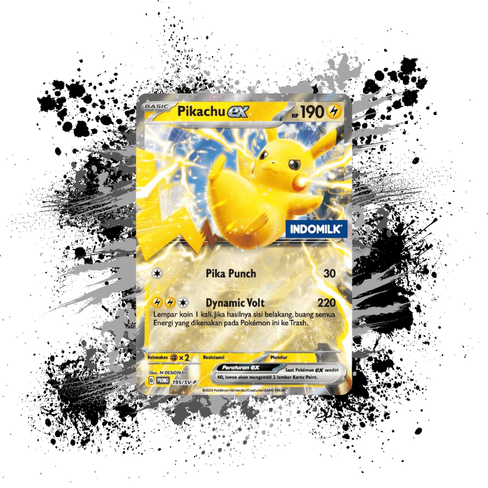 Pokemon (IDN) INDOMILK Stamped - 195/SV-P Pikachu Promo Card