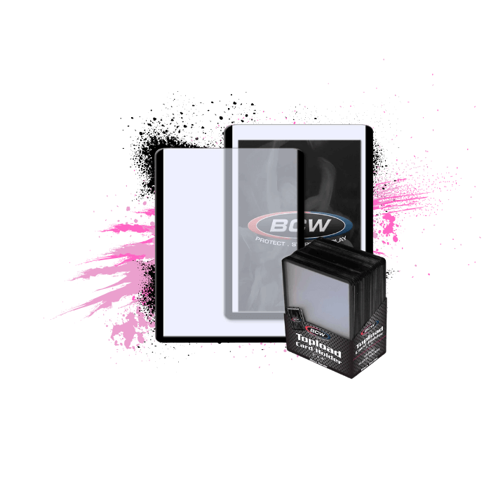 3x4 BCW Toploader: Black Border 25 Count