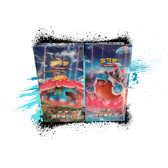 Pokemon Simplified Chinese (CN) Primordial Arts Overgrow and Torrent Booster Set - CS3aC/CS3bC (Slim Pack) Booster Boxes