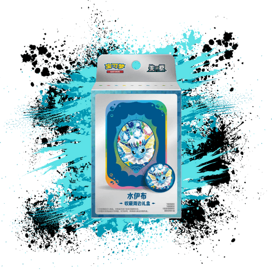 Pokemon Simplified Chinese (CN) - Terastal Gathering - CSV9.5 Vaporeon Damage Counter Tin
